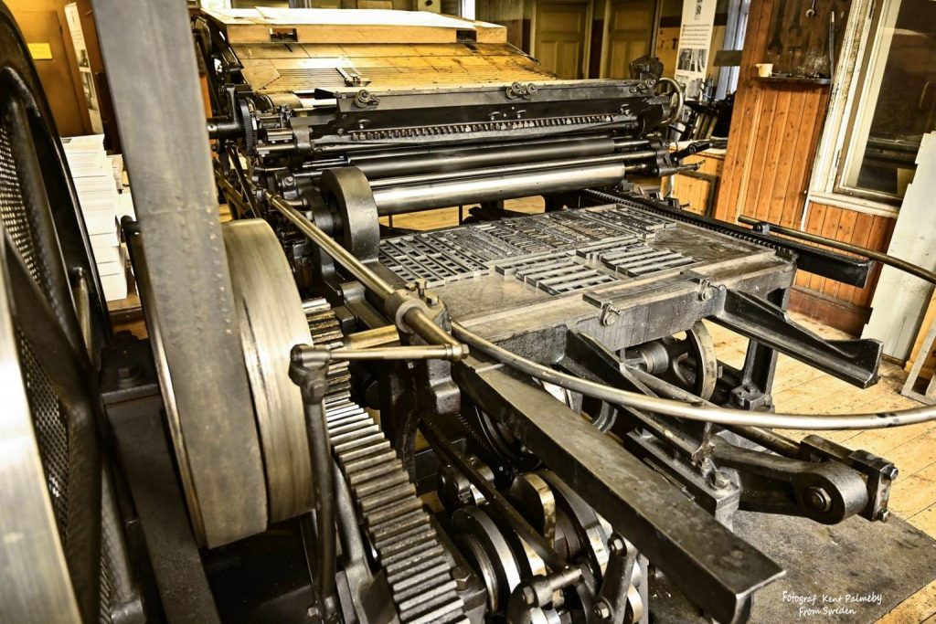 Eickhoff snällpress, D1 ”Stora Snällan” (dansk tillverkning, inköpt 1909) manuell iläggning